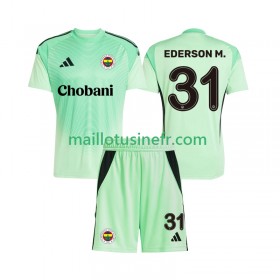 Maillot de Foot Fenerbahce Ederson Moraes 31 Extérieur Gardien 2025-26 - Enfant